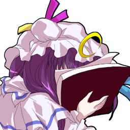 Patchouli with a book on her face, IaMP